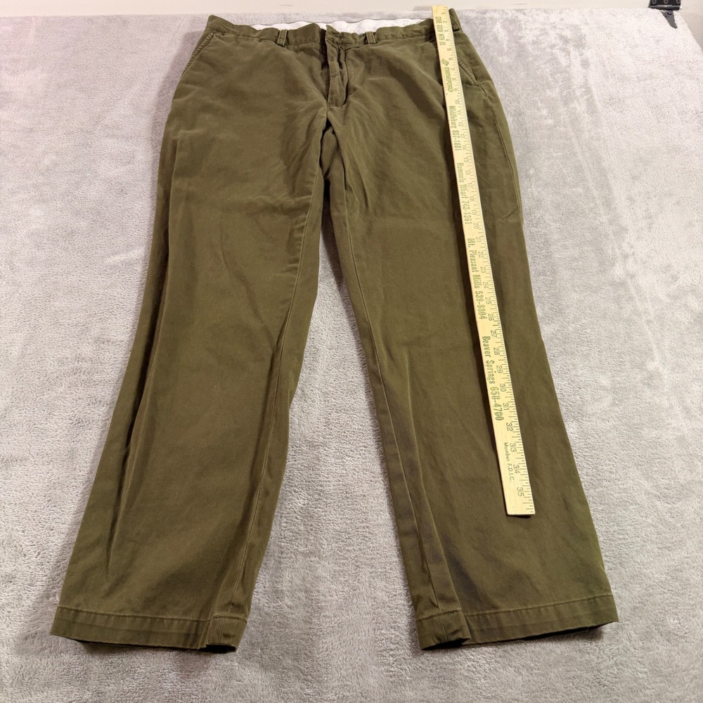 Polo Ralph Lauren Chino Pants Mens 36/30 Olive Green Classic Fit 100% Cotton - Picture 2 of 12